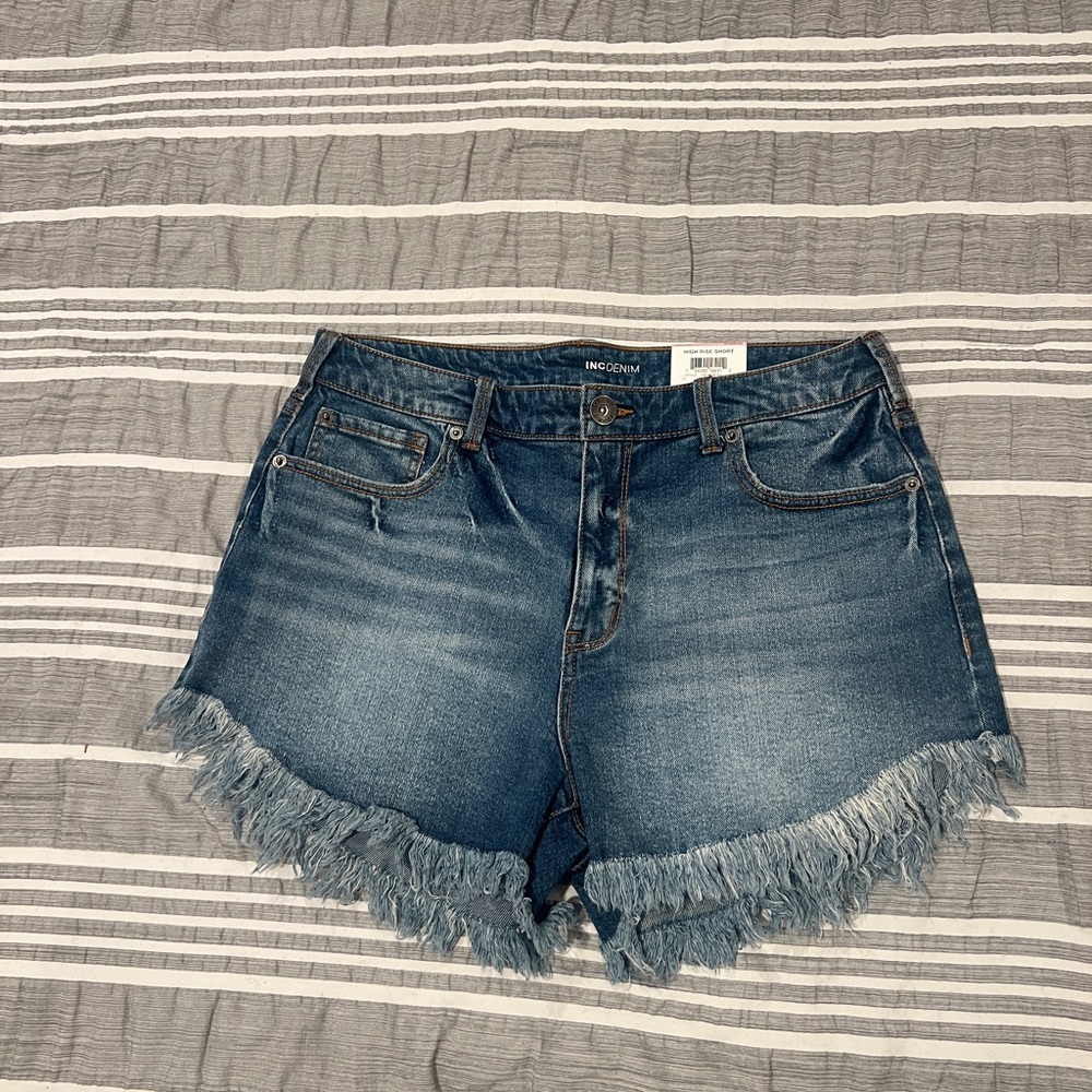I.N.C. Cutoff High Rise Denim shorts- Size 10- NWT